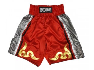 Personlig Bokseshorts Boxing Shorts : KNBSH-030-Rød